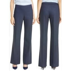 NWT BOSS Hugo Boss Tulea Wool Bootcut Pants Size 8 Blue